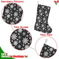 thumbnail image 5 of Christmas Stockings,Black Christmas Snowflake Pattern Stockings Christmas,14.8'' Xmas Stockings,Christmas Party Favors,Christmas Party Decorations,Christmas Stockings Personalized, 5 of 5