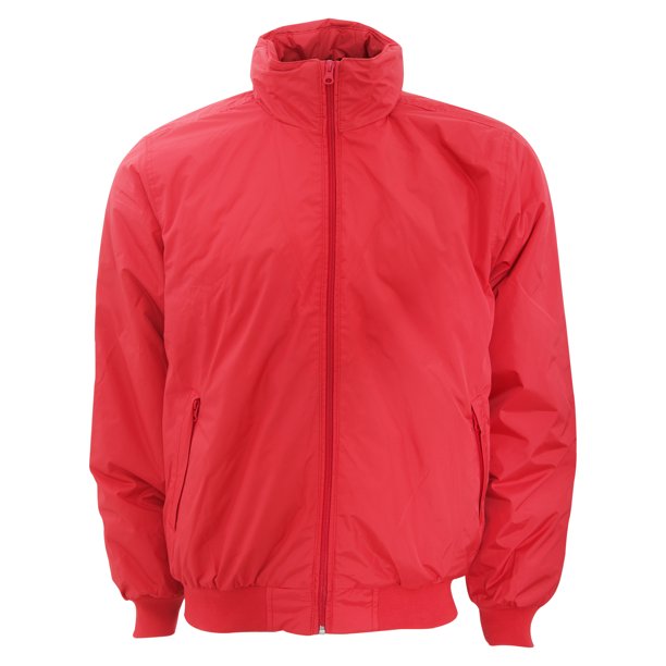 B&C - Chaqueta acolchada impermeable estilo bomber para hombre (Rojo/Gris)