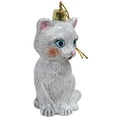 thumbnail image 4 of 4.25 Inch Grey Cat Glass Christmas Ornament Cat Pet Xmas Holiday Winter Gift, 4 of 6