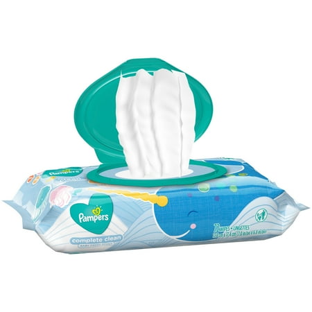 Pampers Complete Clean Baby Fresh Scent Baby Wipes 72 Count Pack