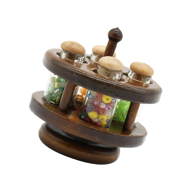 Estante de Jarro de Condimento de Cocina en Miniaturas Sunnimix 1/12 con tarros