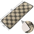 thumbnail image 2 of SKYSONIC 2'X6' Vintage Plaid Beige Runner Rug with Rubber Backing, Valentine's Day Non Slip Entryway Rug Runner Washable Soft Area Rug Carpet for Hallway Bedroom Kitchen Decor, 2 of 6