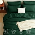 thumbnail image 2 of Full Comforter Set Emerald Green, 7 Pieces Bed in a Bag Bedding Comforter Set with Sheets, All Season Boho 7PC Bed Sets with Comforter, Fitted Sheets, Flat Sheets, Pillow Shams and Pillowcases, 2 of 18