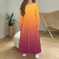 thumbnail image 4 of Favoffer Girls Maxi Dress Long Sleeve Round Neck Casual Holiday Dress with Pockets Toddler Long Skirt Fall Winter Outfit Clothes 4-14Y, 4 of 6
