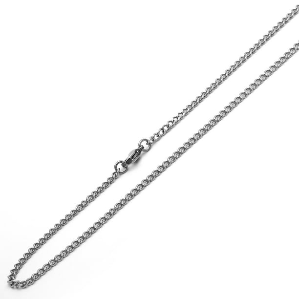 Dainty Jewelry - 3mm Stainless Steel Chain Necklaces Cuban Link Curb ...