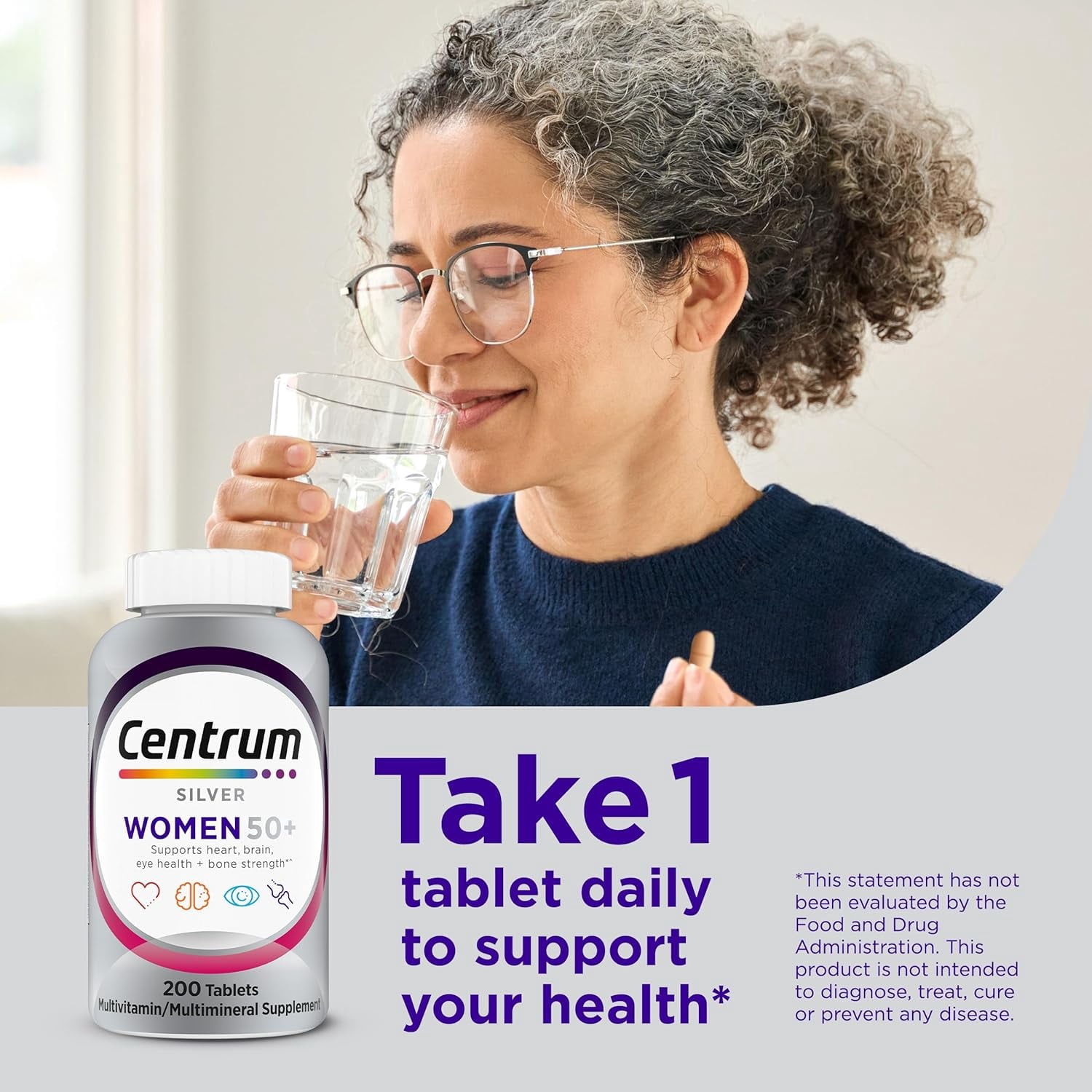Centrum Silver Multivitamins for Women Over 50, Multimineral Supplement, 200 Ct