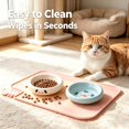 thumbnail image 5 of Silicone Pet Feeding Mat for Dogs and Cats, Non Dog Bowl Mat with Raised Edge Lip, Waterproof Placemat for Floor Carpet, Spill Proof Dishwasher Safe Tray for Pet Food Water 18.7x13.5Inch, 5 of 6