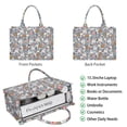 thumbnail image 2 of Large Capacity Tote Bag,Bulldog Dog and Flower Florals Handbag Fashion Luxury Tote Bag,15.7"x13"x 5.1" Inches,Laptop Compatible, 2 of 6