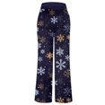 thumbnail image 5 of Fiaer Christmas Pajamas Pants for Women Festive Holiday Sleepwear Trousers Soft Comfortable Elastic Waist Lace up Xmas Slacks for Everyday Wear and Relaxation at Home Black3 XXL, 5 of 5