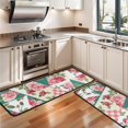 thumbnail image 3 of Kitchen Rugs Sets Of 2,Pioneer Flower Floral Print Pattern Anti Fatigue Kitchen Mat Rugs Non Slip Washable,Decorative Kitchen Floor Mats for Kitchen,Sink,Laundry,17"x47"+17"x47", 3 of 5