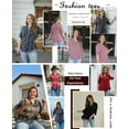 thumbnail image 4 of a.Jesdani Womens Plus Size Tunic Tops 3/4 Sleeve Casual Floral Henley Shirts m-4x, 4 of 9