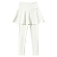 thumbnail image 4 of Girls High Waisted Leggings 2 in 1 with Skirt Flowy Athletic Tennis Skirted Legging Kids Dance Tights, 4 of 8