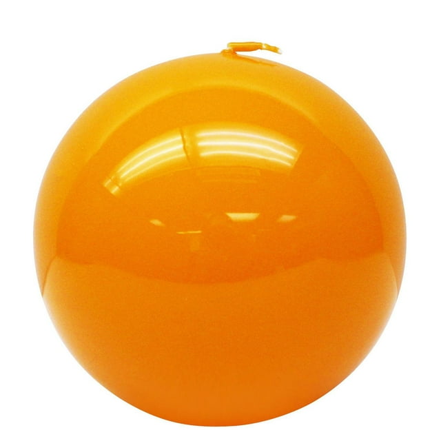 Unscented High Gloss Orange Round Candle