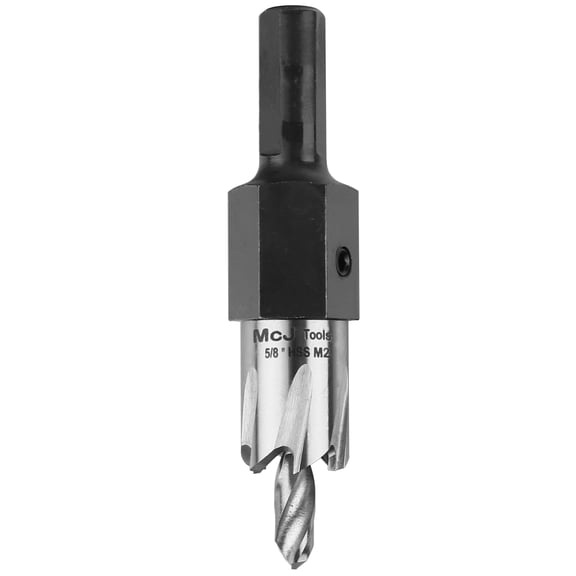 McJ Tools 5/8 Inch HSS M2 Drill Bit Hole Saw for Metal, Steel, Iron, Alloy; Ideal for Electricians, Plumbers, DIYers, Metal Professionals