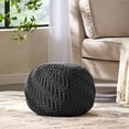 thumbnail image 2 of Beryl Knitted Cotton Pouf, 2 of 7