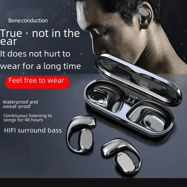Auriculares Bluetooth de conducción ósea JS270 inalámbricos con reducción de ruido de larga duración y montaje en la oreja