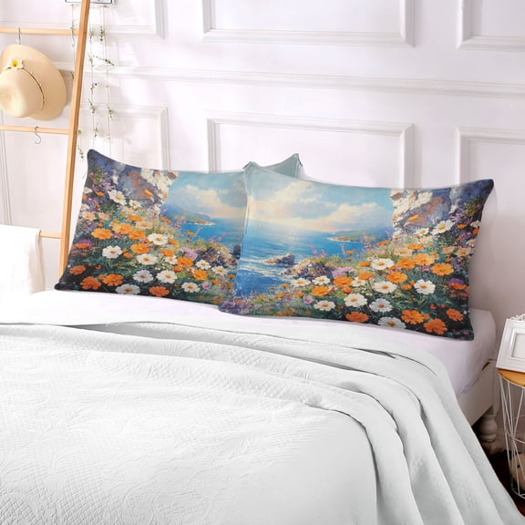 Pillow Case Plush Pillow Forals on The Edgs Case standard size/King size/Queen size Bed Pillow Pillowcases