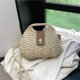 thumbnail image 5 of Bolso de paja para playa de verano para mujer, bolso tejido de paja de mimbre de gran capacidad, bolsos de hombro hechos a mano, ligero para vacaciones en la playa, 5 of 9