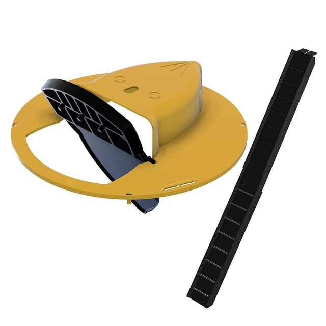 Trampa para ratón inteligente de plástico reutilizable, tapa de cubo deslizante y tapa para ratón, rata, trampa para ratón, trampa humana o letal, estilo de puerta, captura múltiple Irfora Trampa para ratones