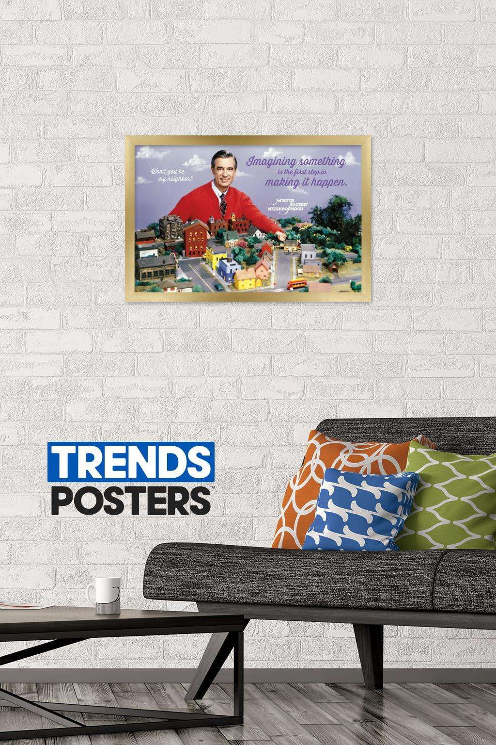 Mister Rogers - Neighborhood Wall Poster, 14.725" x 22.375", Framed