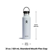 New Hydro Flask Standard Mouth 21 oz Blue Stainless Steel Water Bottle with Flex Cap