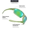 thumbnail image 4 of Xagger Wrap Around Polarized Sports Sunglasses for Men Women TR90 Frame Driving Running Fishing Sun Glasses, 4 of 7