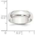 thumbnail image 5 of Platinum 6mm Half-Round Featherweight Band Ring Size 8, 5 of 7