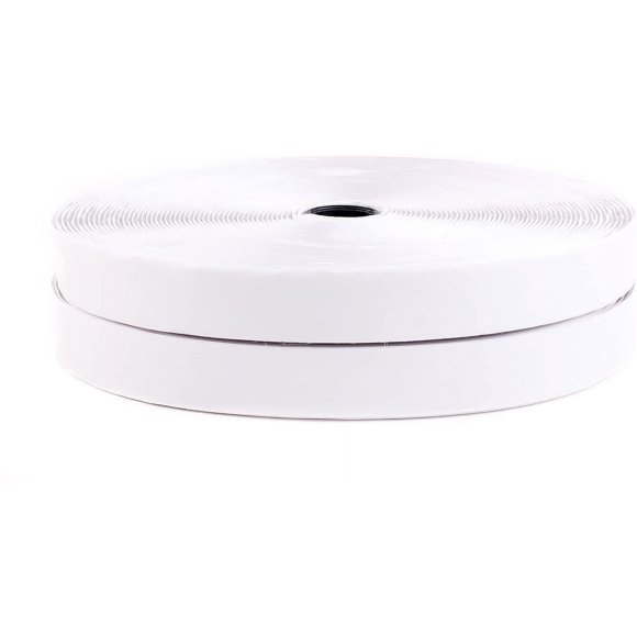 25m x 20mm Black Self-Adhesive Velcro Tape, Dual-Sided,Scratch-Resistant, 20mm Width, 25m Hook & Loop strips