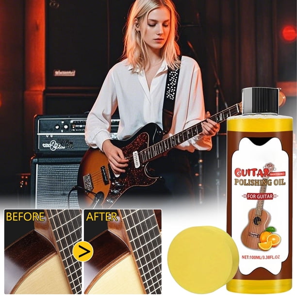 Kit de 100 Ml para El Cuidado y Pulido de Guitarras. Restaurador a Base de Cera de Abejas para Instrumentos de Madera. Brillo Antioxidante y Protección Contra El Polvo.