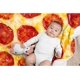 thumbnail image 5 of LHSHID Novelty Realistic Pizza Flannel Throw Blanket Food Blanket Pizza Soft Pepperoni Pizza Blanket Lightweight Plush for Couch Bed Sofa Car Funny Blankets 30"x40", 5 of 6