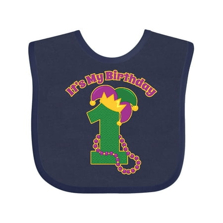 

Inktastic Mardi Gras 1st Birthday Gift Baby Boy or Baby Girl Bib