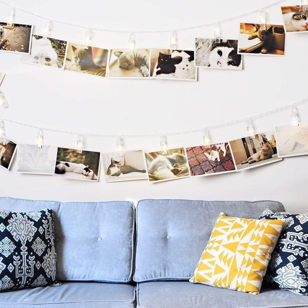 20 Photo Clip String Fairy Lights For Hanging Pictures