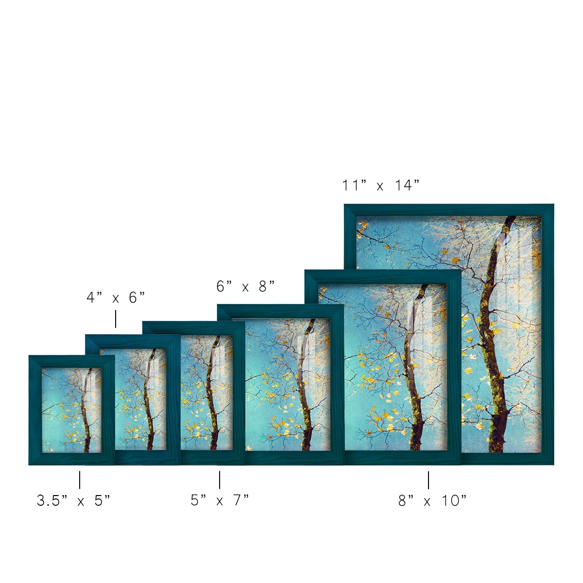 Autumn Tapestry III -Framed Print w/glass-Ocean Blue