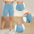 thumbnail image 2 of Womens Leggings Workout Out Leggings Fitness Sports Running Yoga Athletic Pants Shorts High Waist Biker Shorts High Waist Biker Shorts Summer Capri Gym Athletic Shorts for Women Safety Pants, 2 of 10