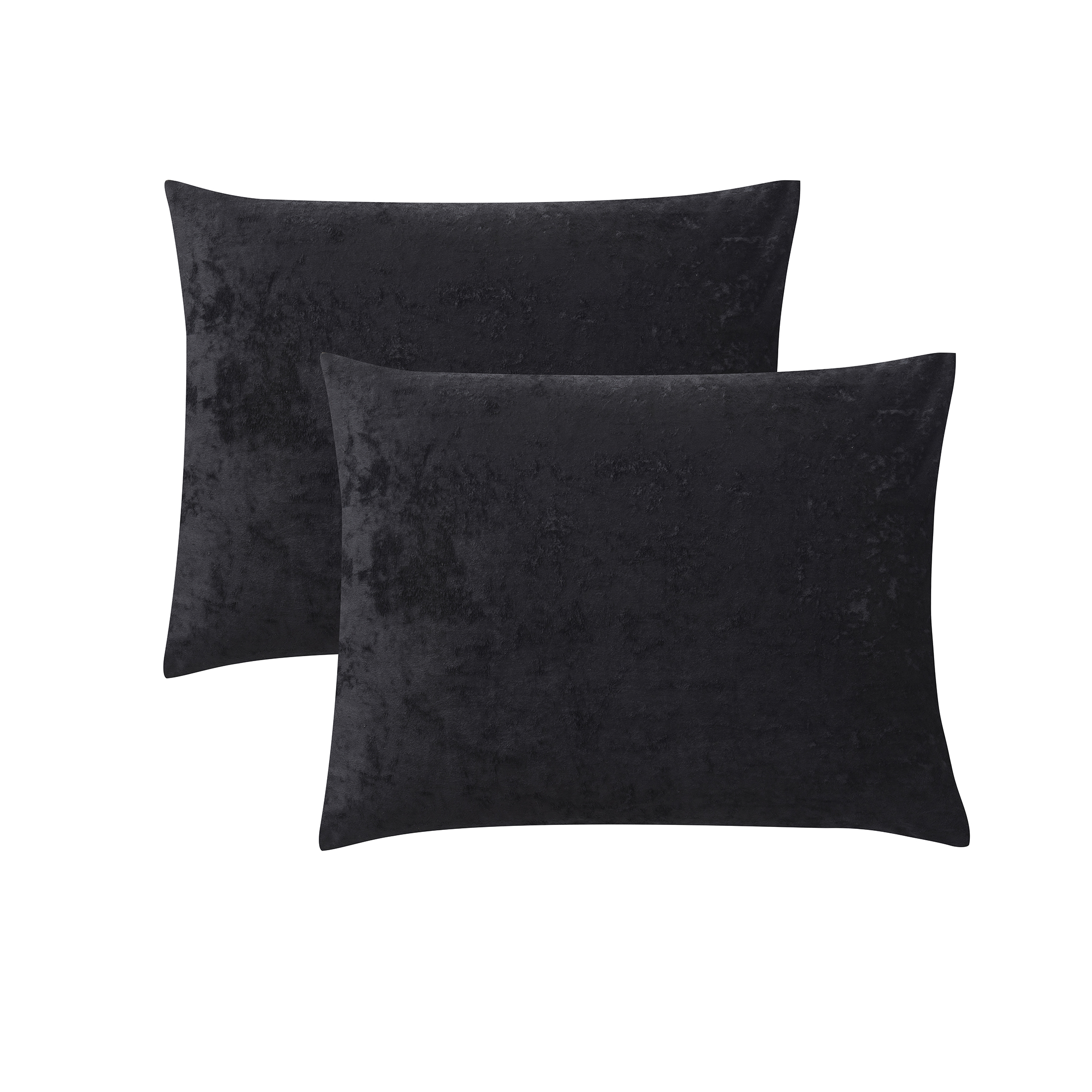 Mainstays Black Velvet 10 Piece Bed in a Bag Comforter Set with Sheets & Eye Mask, Queen