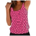 thumbnail image 3 of TOWED22 Tankini Top for Women Bathing Suit Top No Bottom Modest Swimsuit Top Only Slim Fit Tummy Control Swim Tank Top（Hot Pink,M）, 3 of 7