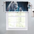 thumbnail image 4 of Tiger Rod Pocket Thermal Insulated Curtain Valance Wildlife Animal Tiger Mom and Son Blue Starry Sky Window Treatment Valance Curtains for Bathroom 54 by 18 in, 1 Panel, 4 of 6