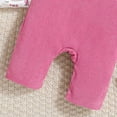 thumbnail image 4 of Kogui Baby Girl Clothes Baby Girl Outfit Newborn Infant Baby Girls Clothes Ribbed Romper Bodysuit Pants Set Fall Winter Outfits 0 3 6 9 12 18 24 Months (Hot Pink,12-18 Months), 4 of 9