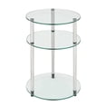 thumbnail image 1 of Convenience Concepts Classic Clear Glass Three Tier Round Table, 1 of 6