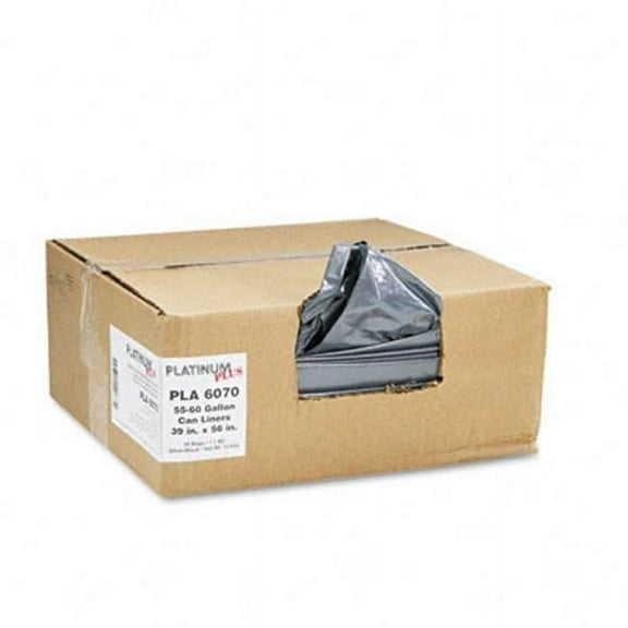 Webster  Platinum Plus Can Liners  Super Hexene Resin  55-60 gal  1.55mil  39x56  50/ctn