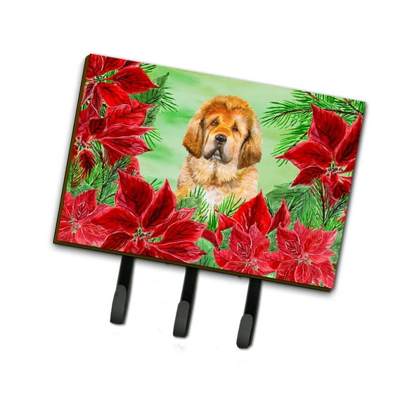 Tibetan Mastiff Poinsettas Leash or Key Holder