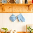thumbnail image 3 of HEETLY Pot Holders and Oven Mitts Set, 4 Piece Cotton Oven Mitts and Potholders, Heat Resistant 392°F, Kitchen Mittens for Cooking Baking Grilling, 3 of 6
