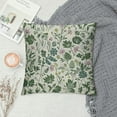 thumbnail image 2 of Nawypu  Floral Pillow Cushion Cover, Vintage Garden Plants Herbs Flowers Botanical Classic Design Art, Decorative Square Accent Pillow Case, Reseda Green Beige, 2 of 5