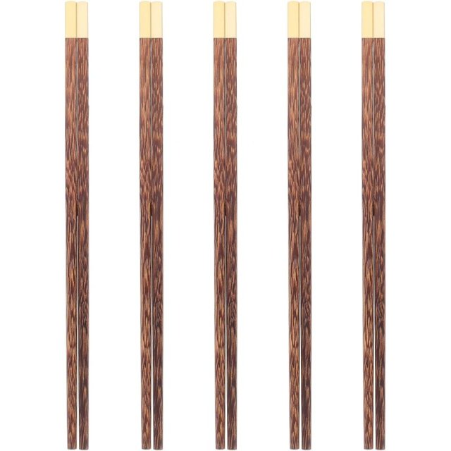 5 pares de palillos de madera para freír y cocinar, palillos de madera Extra largos para cocina, olla caliente, palillos chinos para Fideos
