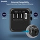thumbnail image 5 of Adaptador de viaje universal Sharp Worldwide con 3 USB-A y 1 USB-C, 5 of 8