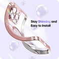 thumbnail image 4 of Entronix Magnetic Clear Case Compatible with iPhone 15 Pro Max, Flexible Fashion Cover, Rose Gold, 4 of 8