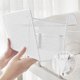 thumbnail image 4 of Cesta de almacenamiento colgante de hierro para dormitorio | Organizador de bolsillo para mesita de noche para teléfonos, tabletas y libros | Cabecera de cama multiusos en blanco y negro para, 4 of 6