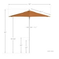 thumbnail image 5 of 7.5' Venture Series Patio Umbrella With Matted White Aluminum Pole Fiberglass Ribs Push Lift With Sunbrella 2A Tuscan Fabric, 5 of 5