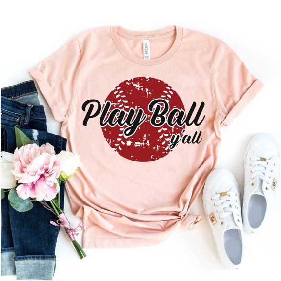 Playball Y'all T-shirt Baseball Shirt Women's Game Day Tee Soccer Gift Player Top Softball Shirts Sports Tshirt