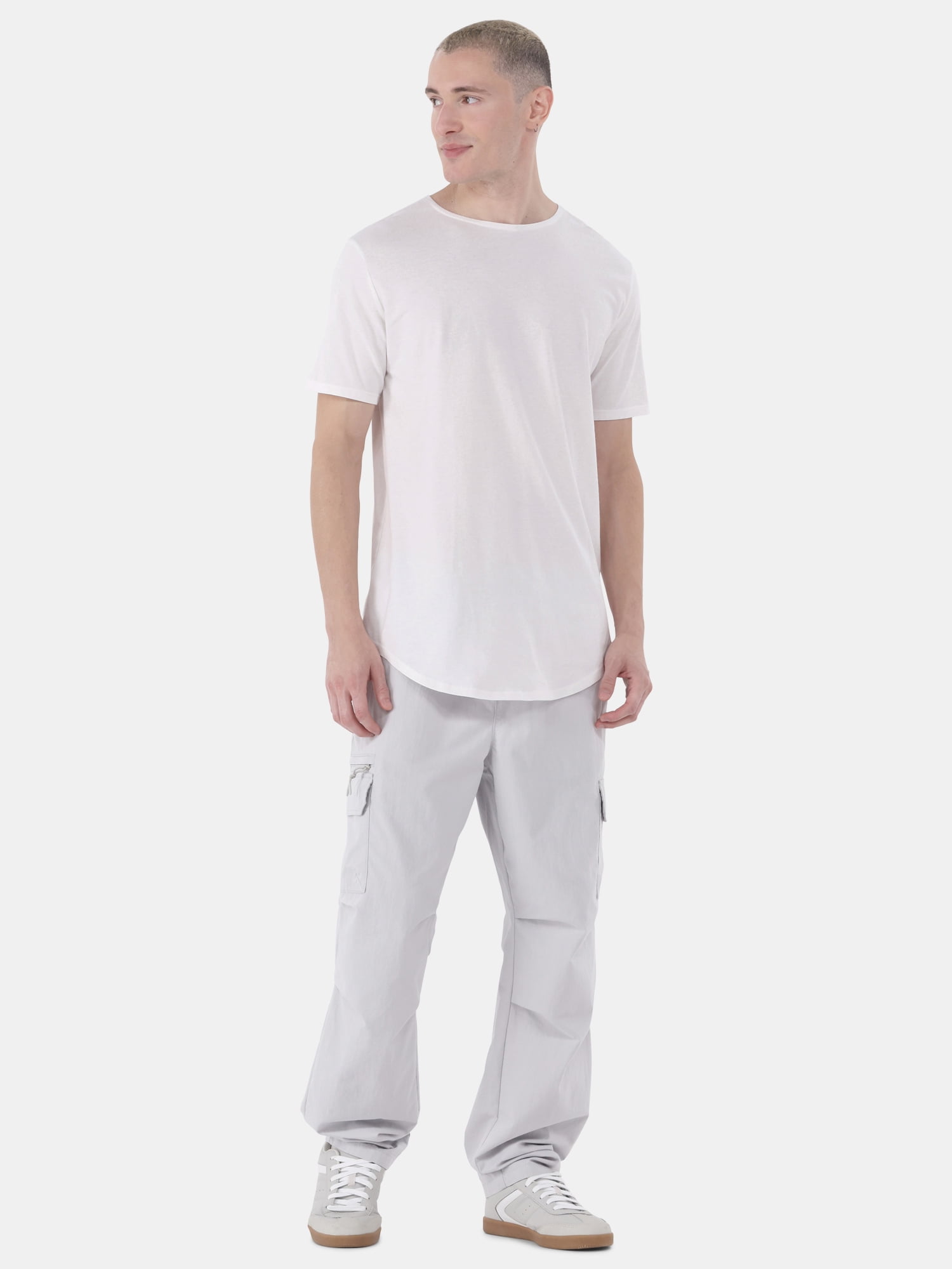 No Boundaries Men's & Big Men's Longline Curved Hem Elongated Tee Shirt, 2-Pack, Sizes XS-5XL